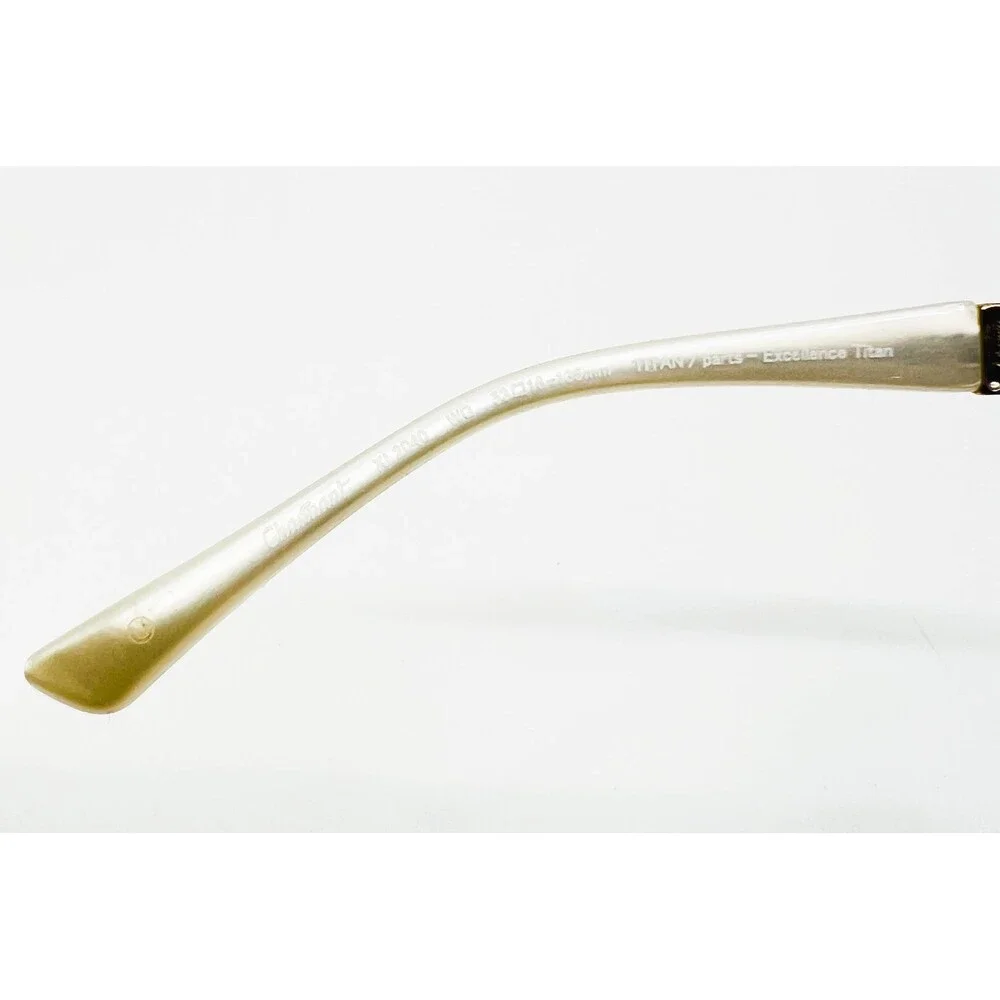 Charmant Line Art Eyeglasses Womens White Rimless Titan XL2040 53-16-135mm